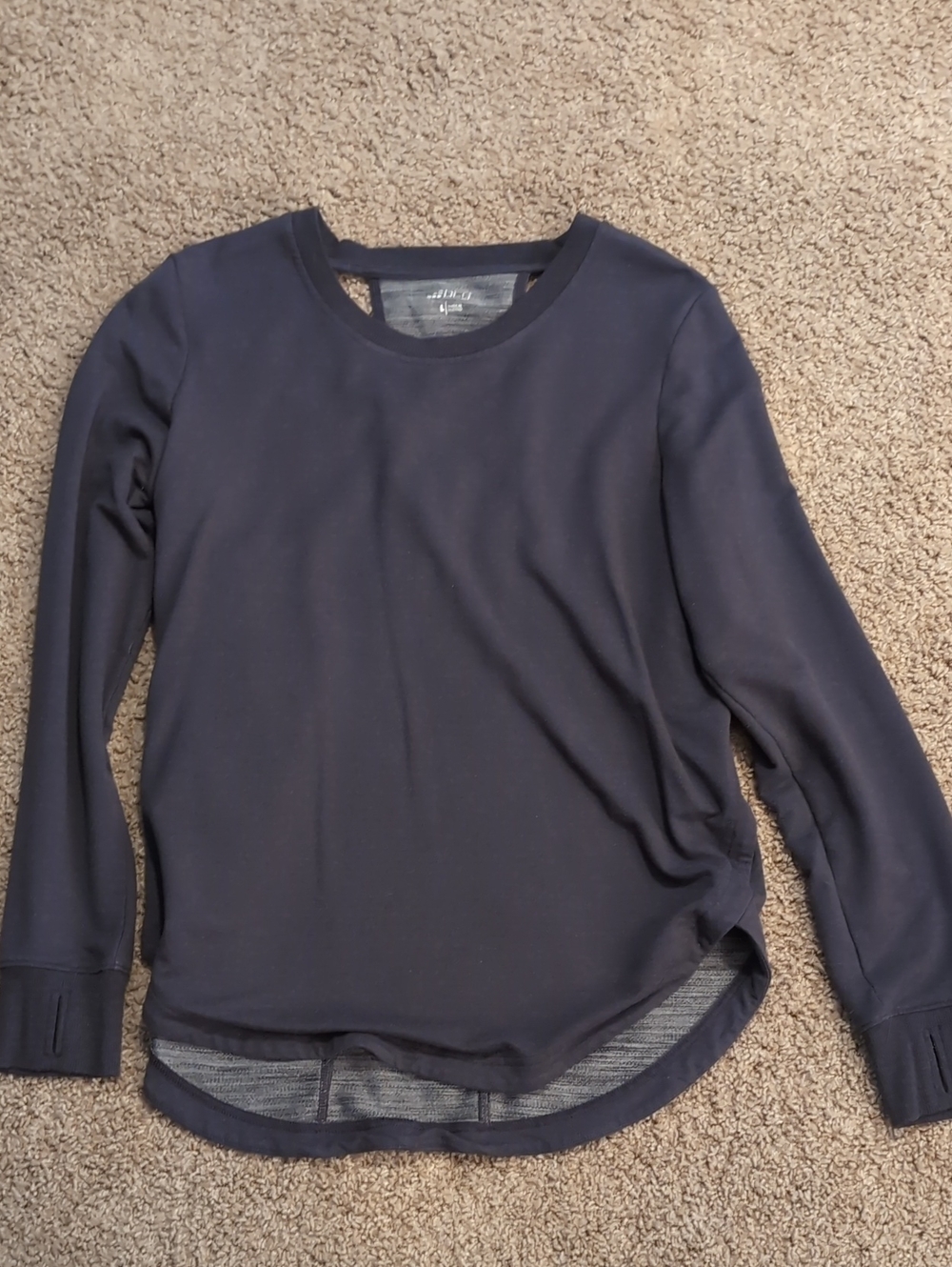 Long Sleeve Gray Workout Top
